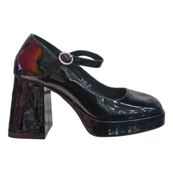 Tacones Princesa S001 Mujer Charol Ancho