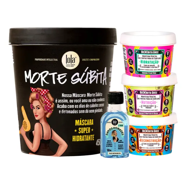 Lola Morte Subita Mascara + Cronograma 100ml + Danos Óleo