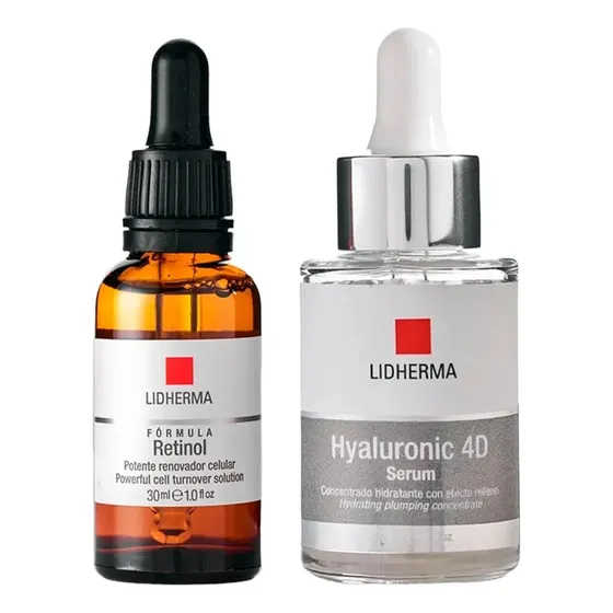 Kit X2 Hidratante Renovador Hyaluronic 4d +retinol Lidherma