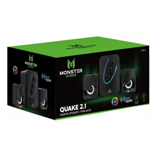 Subwoofer Monster Games Quake 2.1 Color Negro