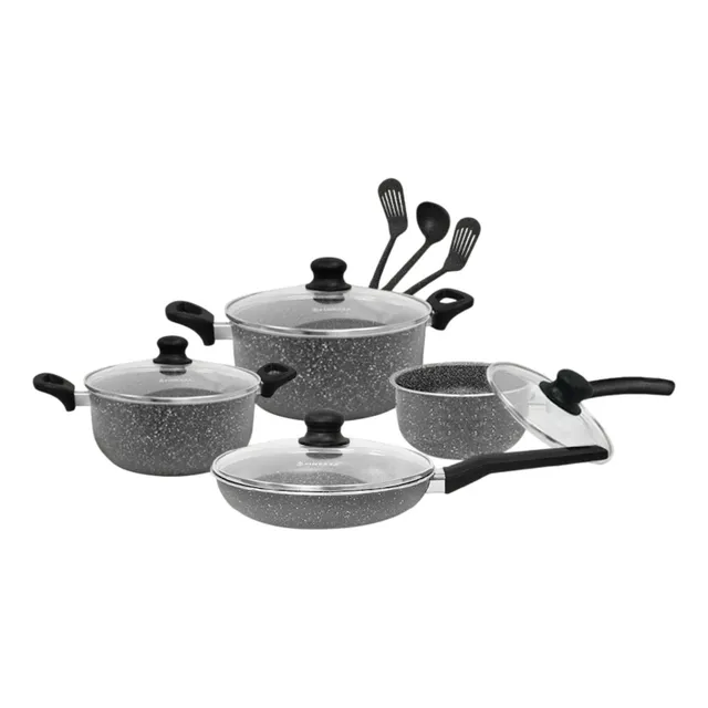 Juego De Ollas Finezza Fz-x1705m Ultragranito 11 Pzs Gris