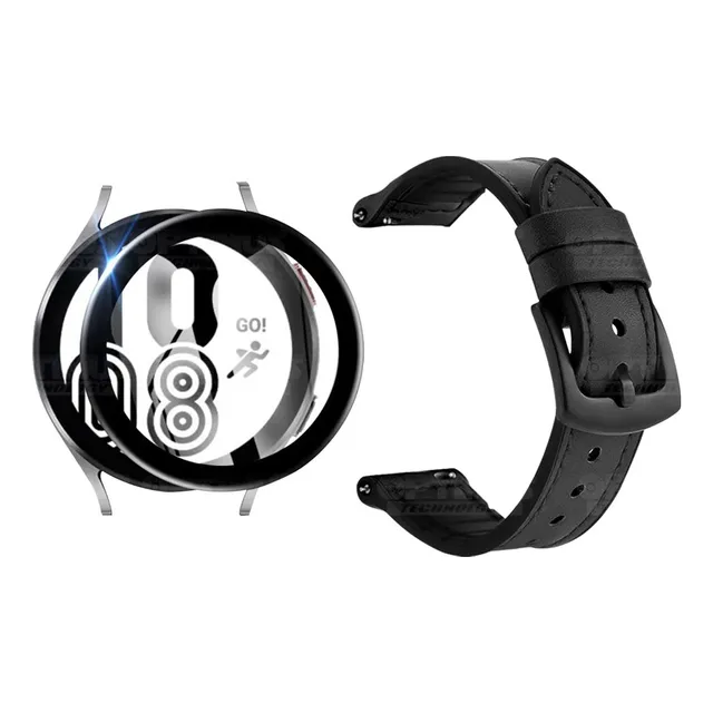 Pulso Cuero Vidrio Nanoglass Para Samsung Galaxy Watch4 40mm