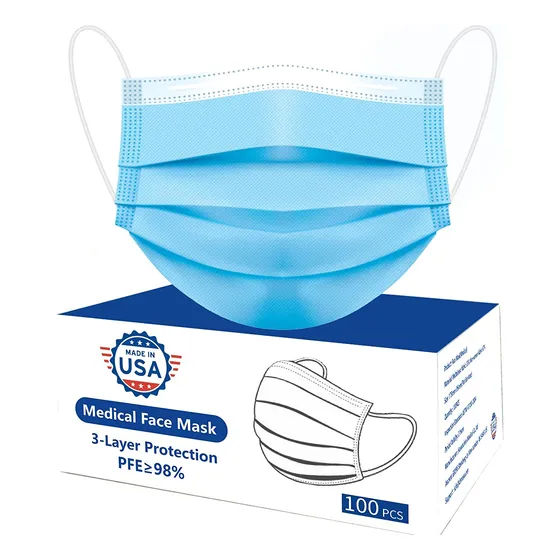 Disposable Face Masks 3-layer Medical Grade Safety Masks For