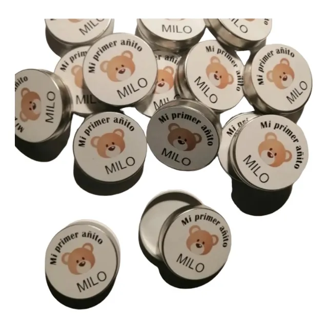 25 Latitas Souvenirs Personalizadas 5 Cm X 1,5 Cm 