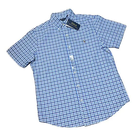 Camisa Oxford Blue Manga Corta Polo Ralph Lauren Original
