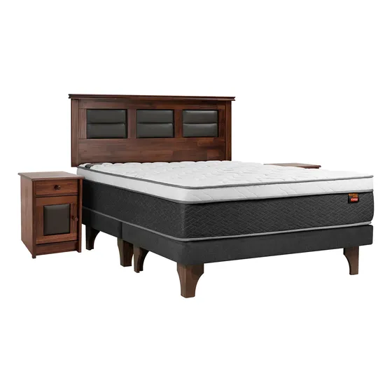 Cama Europea Everest + Set Villarreal  2½ Plazas Celta