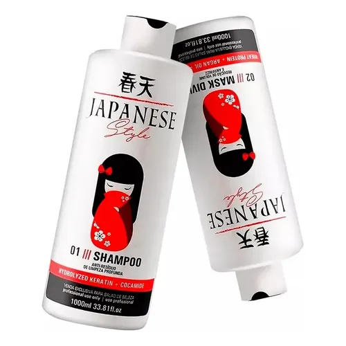 Kit Tratamento Japonesa Style Shampoo E Ativo 2x1000ml