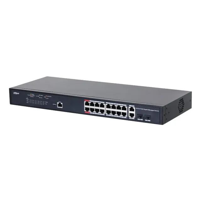 Switch Administrable 16 Puertos Poe Dh-pfs4218-16gt-130