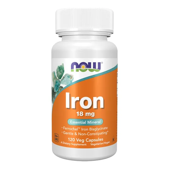 Supplements Now Foods Iron 18 Mg 120 Cápsulas Vegetarianas