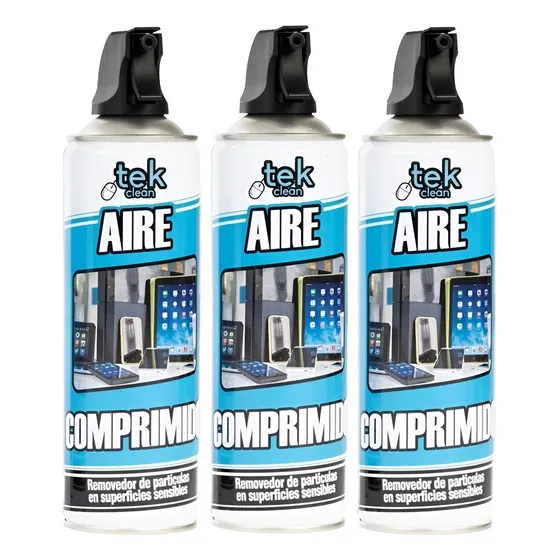 Aire Comprimido Removedor De Polvo Para Pc Tekclean Kit De 3