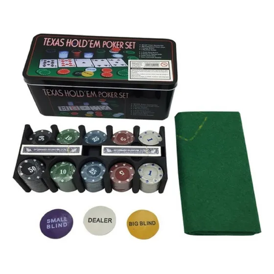 Set De Poker Texas 200 Fichas 2 Mazos Paño Incluido!!!