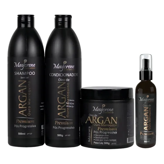 Kit Pós Progressiva Óleo De Argan Naturiun + Reparador Ponta