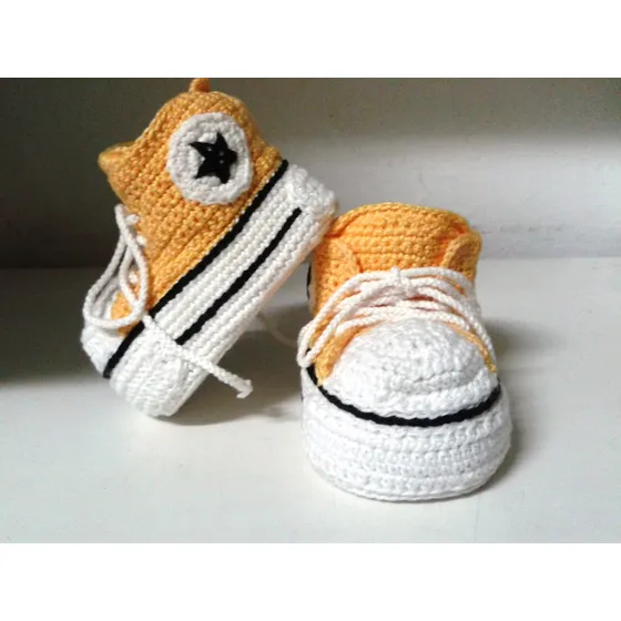 Zapatitos Tejidos Para Bebes A Crochet Tipo Deportivos