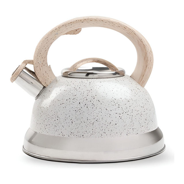 Chaleira Bule Alumínio C/ Apito Roma Vanilla Brinox 2,7 L Branco Chaleira Bule Alumínio C/ Apito Roma Vanilla Brinox 2,7 L Branco