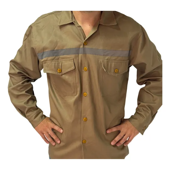 Camisa Drill Trabajo Dotacion Industrial Reflectiva