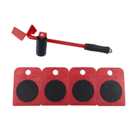 H In Artefacto Movil Wheel Mobile Mover Polea Cinco Rojo