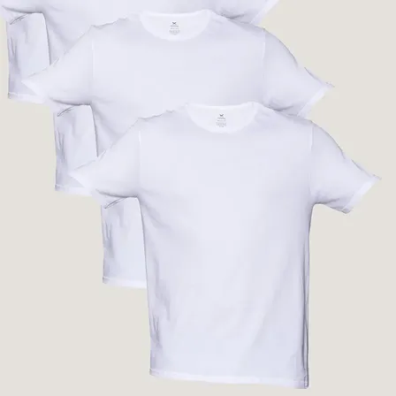 Kit 5 Camisetas Básicas Masculinas Algodão Branca Hering Branco M Lisa