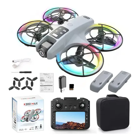 Mini Drone 8k Câmera 2 Bateria 4.5 Polegadas Display Remoto Branco