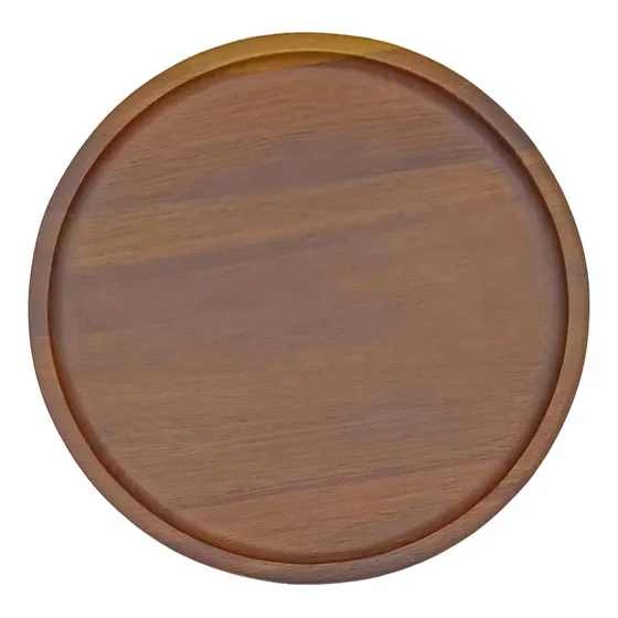Plato Redondo Madera Estilo Japon Bandeja Almacenamiento 8 
