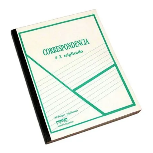 Ape Correspondencia Nº 2 Triplicado - 17cm - 21.6 cm - Rayada - 50 - Unidad - 1