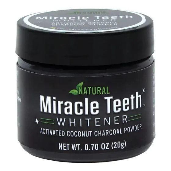 Blanqueador Dental En Polvo Carbon Y Coco Miracle Teeth 20g