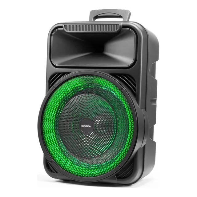 Parlante Inalámbrico Hyundai Trolley Subwoofer Bt Batería 1.5h Luz Led