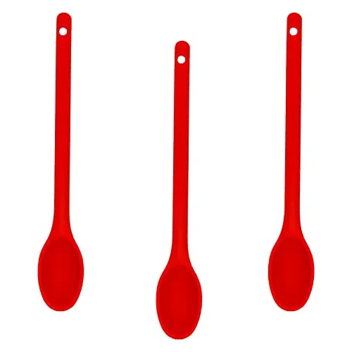 3 Piezas De Silicona Long Spoon Nonstick Cf9lb