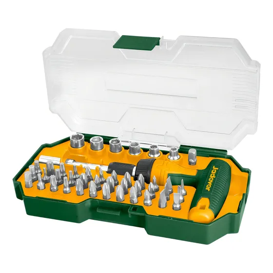 Set Juego Dados Puntas 45 Pcs Mango T Jadever Jdss8b45 Color Verde