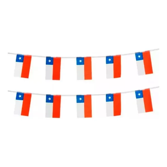 Guirnalda Banderitas Chilena 3.5mts Cotillón Fiestas Patrias