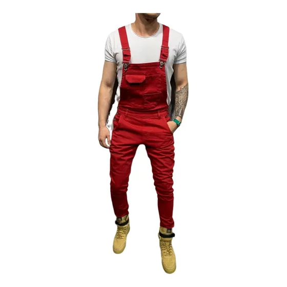 Pantalones Vaqueros Rotos For Hombre Con Una Tira Trasera