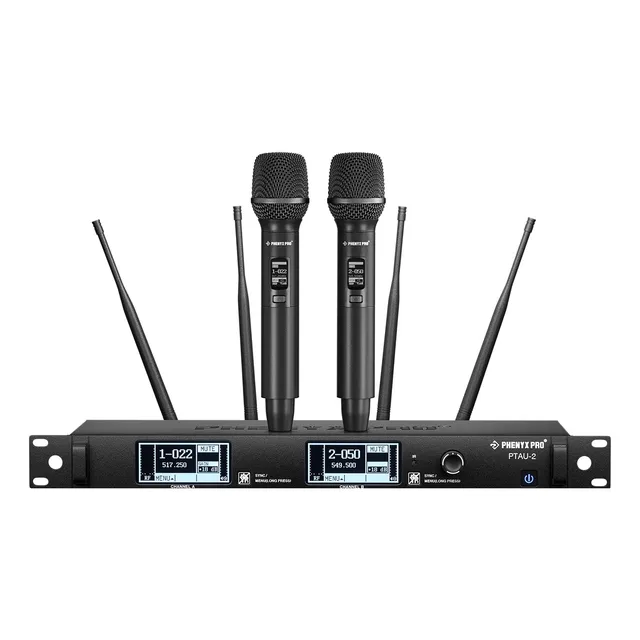 Sistema Micrófono Inalámbrico Phenyx Pro 2canales Bloqueo Id
