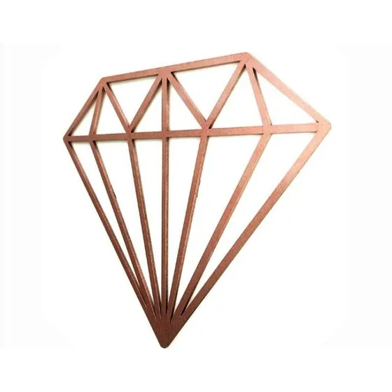 Chapa Mdf Cru Diamante  50cm Recorte A Laser + 10 Letras 