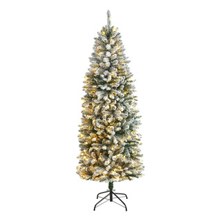 Árbol De Navidad Preiluminado Cubierto De Nieve Lapiz Árbol De Navidad Preiluminado Cubierto De Nieve Lapiz