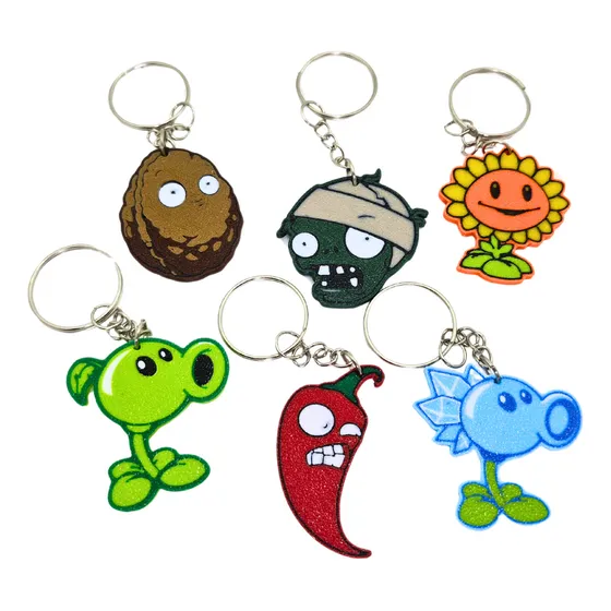 Llavero Souvenir 3d Plantas Vs Zombies X 30 Unidades Makeme Color