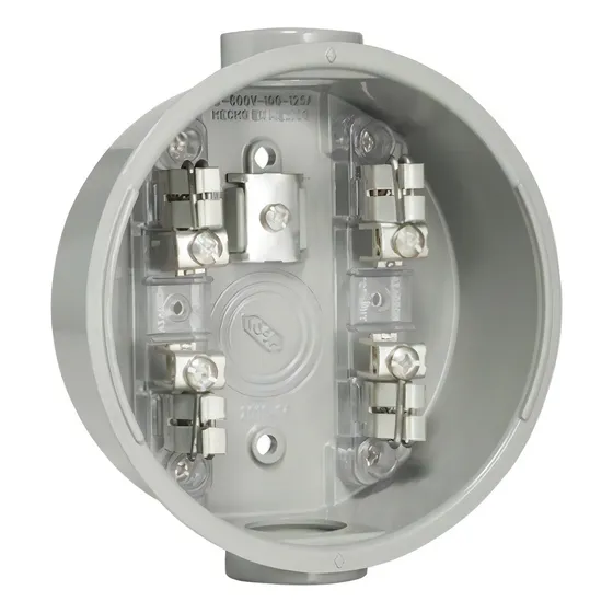 Socket Medidor Acometida Base Cfe Terminales Mufa Color Gris