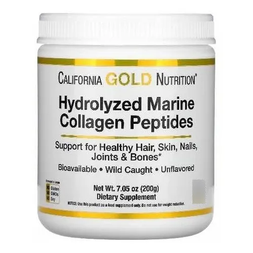 Péptidos de colágeno marino hidrolizado, 200 g, sin sabor