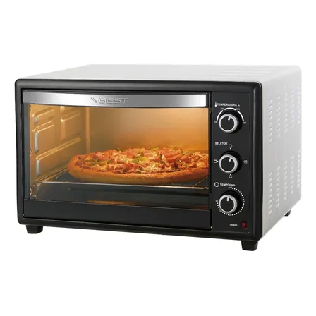 Forno Elétrico Best 60 Litros Basico Preto/branco 1800w 127v 127v Preto/branco