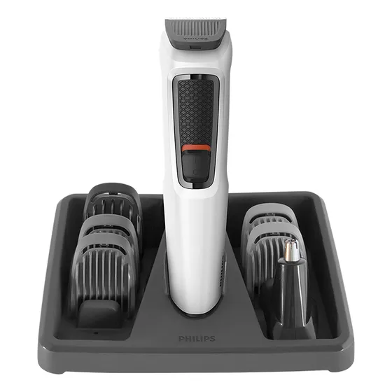 Máquina de Afeitar Philips Multigroom, Recortador Para Barba, Pelo, Cuerpo 7 En 1, Modelo MG3721/77