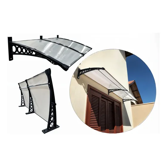 Toldo Pop! Policarbonato 1,50x0,50m Porta Janela Completo