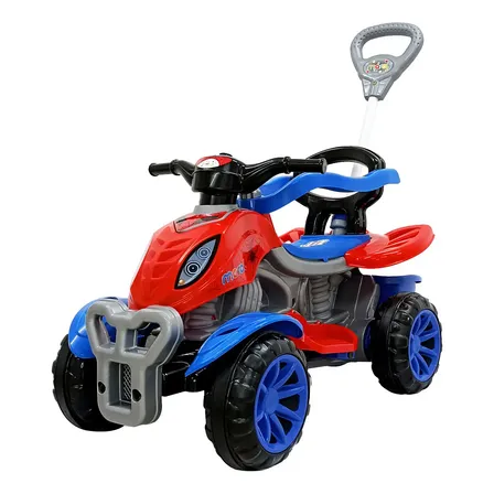 Carrinho Quadriciclo Infantil Com Empurrador Spider Maral Vermelho
