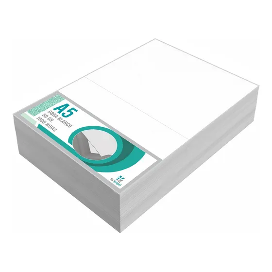 5000 Hojas A5 Boreal De 80 Grs Blanco