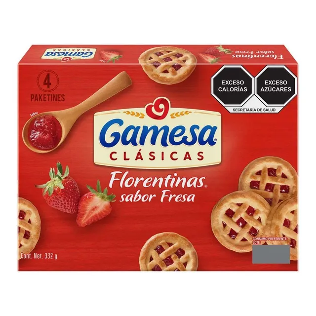 Galletas Gamesa Florentinas Fresa 332g