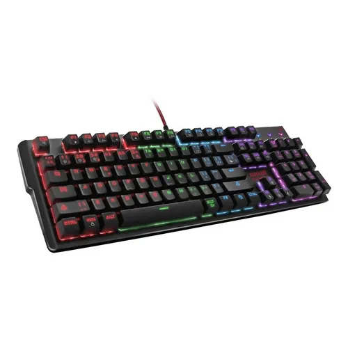 Teclado Gaming Kb Mecanico Iluminado Rgb Maxell Color Del Teclado Negro