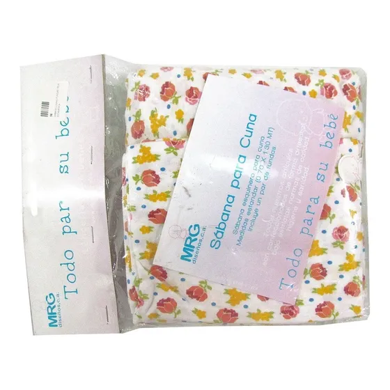 Sabana Para Cuna + Funda Con Esquinero 70x130cm Mrg