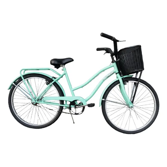 Bicicleta playera femenina Le Bike Playera Paseo R26 tamaño del cuadro M color verde agua