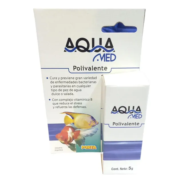 Aqua Med Polivalente 5g Amplioespectro Cura Parasito Bacteri