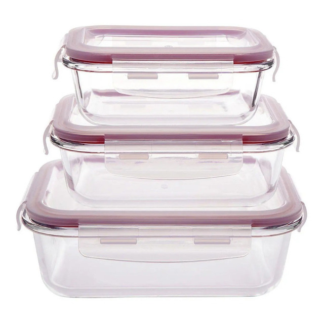 Conjunto 3 Potes De Vidro Refratário Hermético Casambiente Jgti004 Cor Transparente Conjunto 3 Potes De Vidro Refratário Hermético Casambiente Jgti004 Cor Transparente