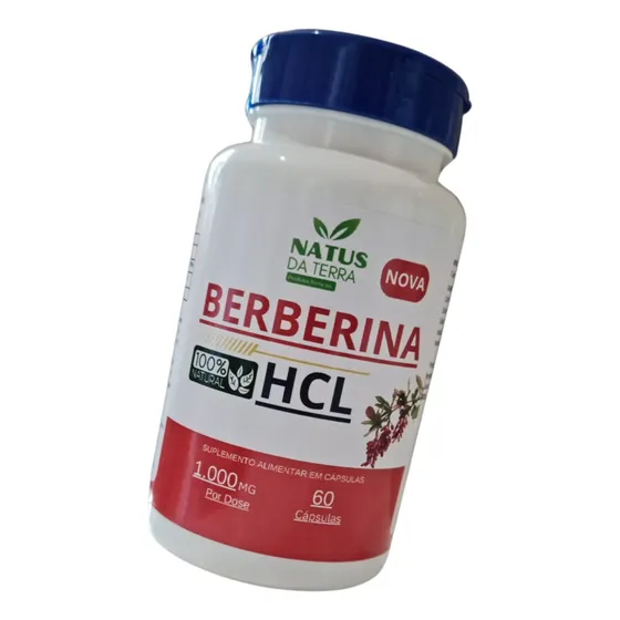 Suplemento Em Cápsula Berberina Hcl Berberis Vulgaris  Berberina Sabor  Without Flavor Em Pote De 30g 60 Un