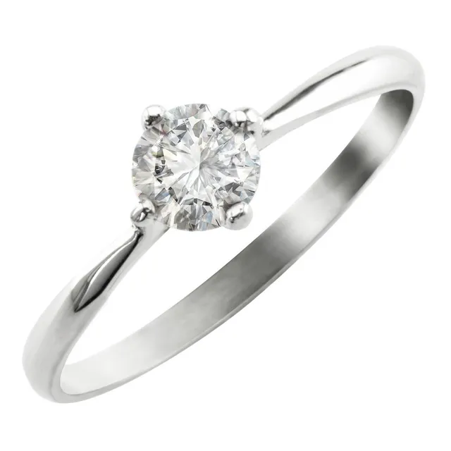 Anillo Solitario Piedra Central Plata 925 Compromiso Boda