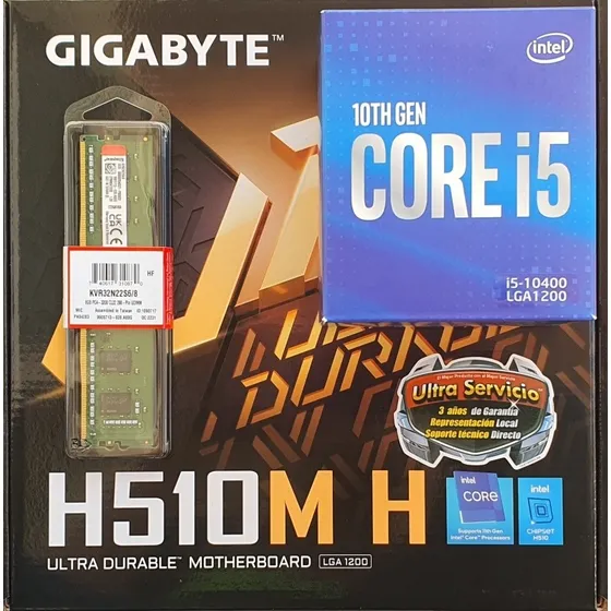 Combo Cpu Tarjeta Madre 10ma Lga1200/intel I5-10400/8gb Ram